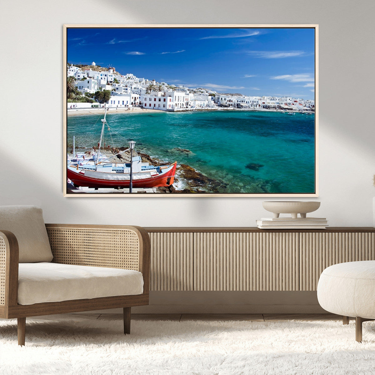 Santorini Wall Art Canvas Print