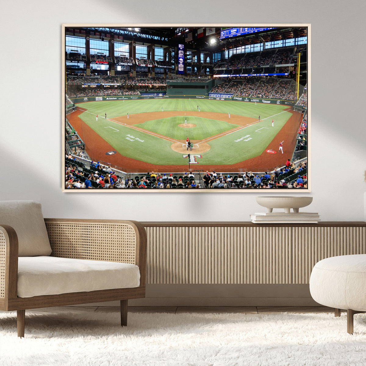 Texas Rangers Baseball Team Print - Arlington Globe Life