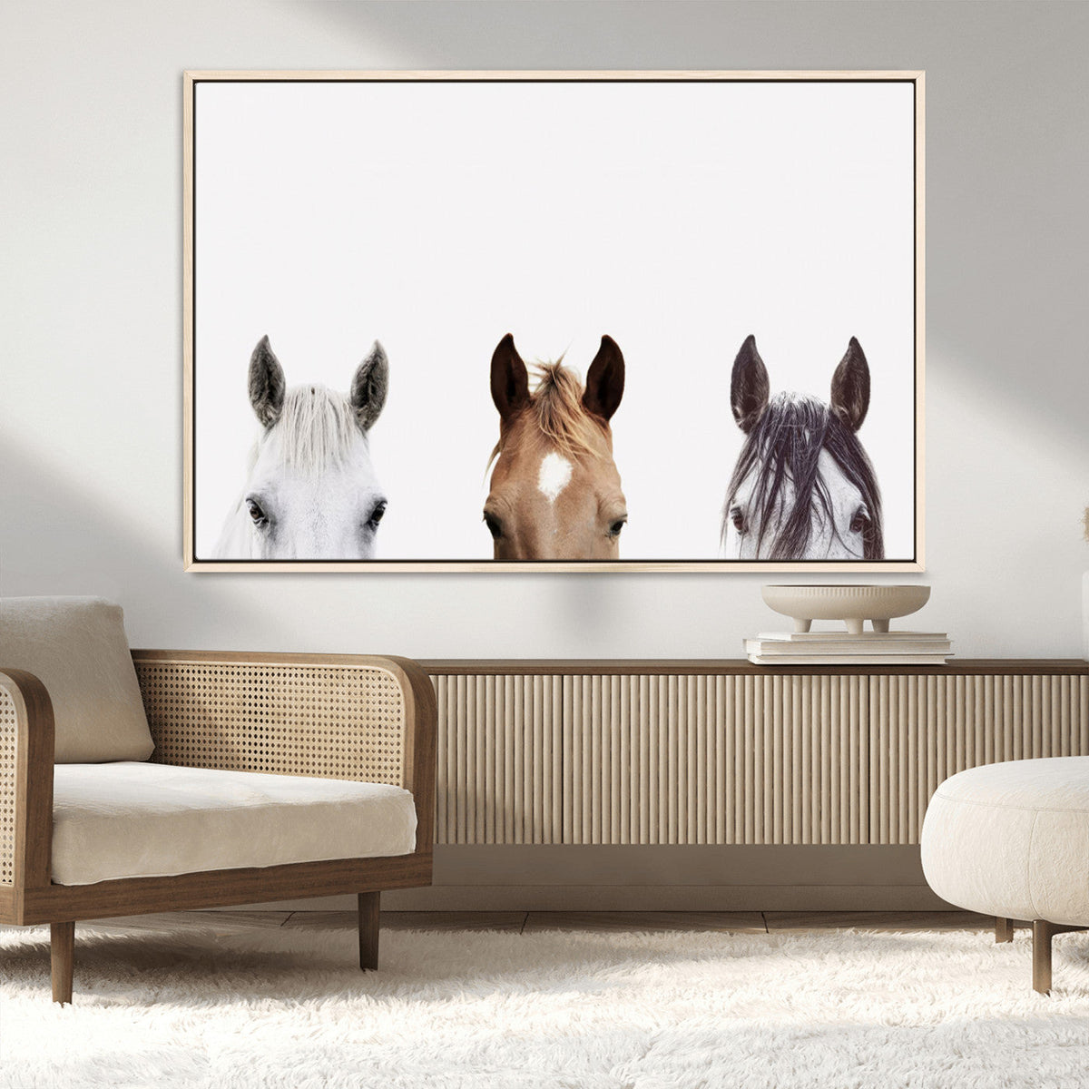 Horse Prints Set, Set of 3 Horse Wall Art, Horses Portraits,