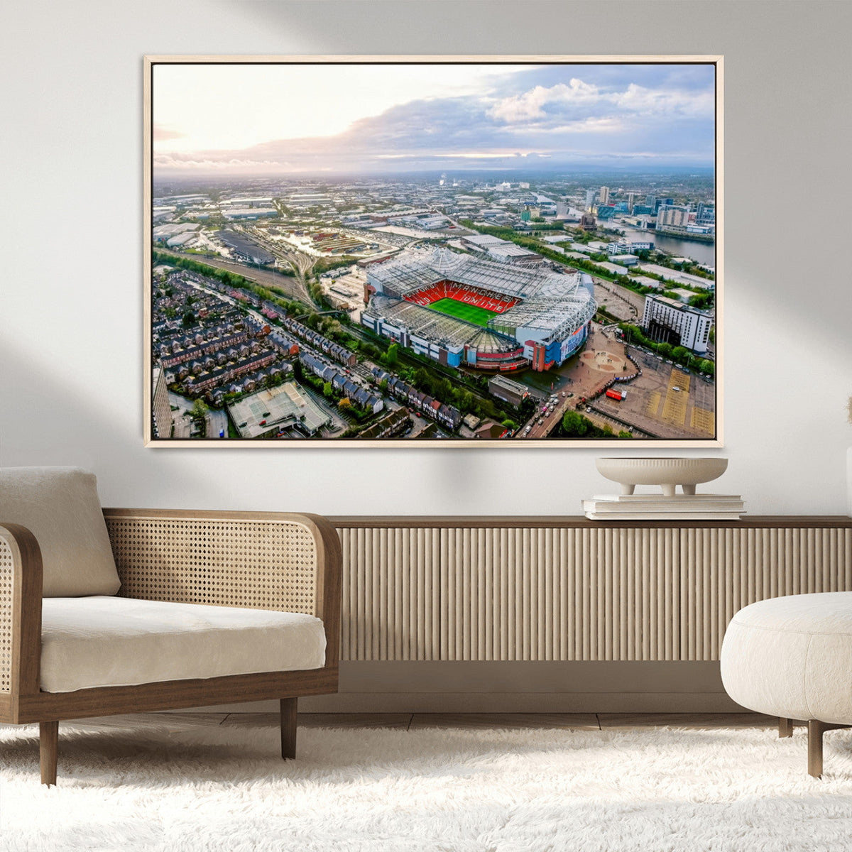 Old Trafford Manchester United Stadium Wall Art Canvas Print