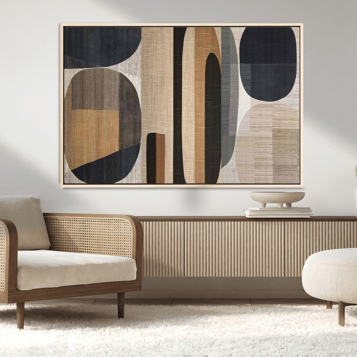Wabi Sabi Canvas Print - Geometric Abstract Wall Art Canvas