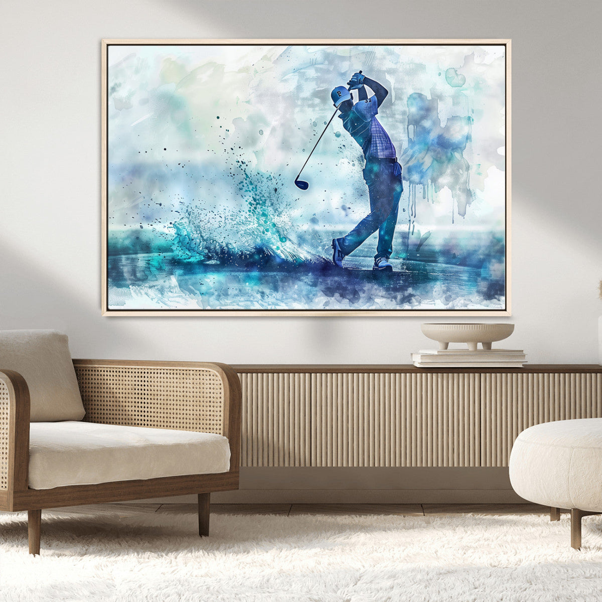 Golf Swing Wall Art Canvas Print - Sports-Inspired