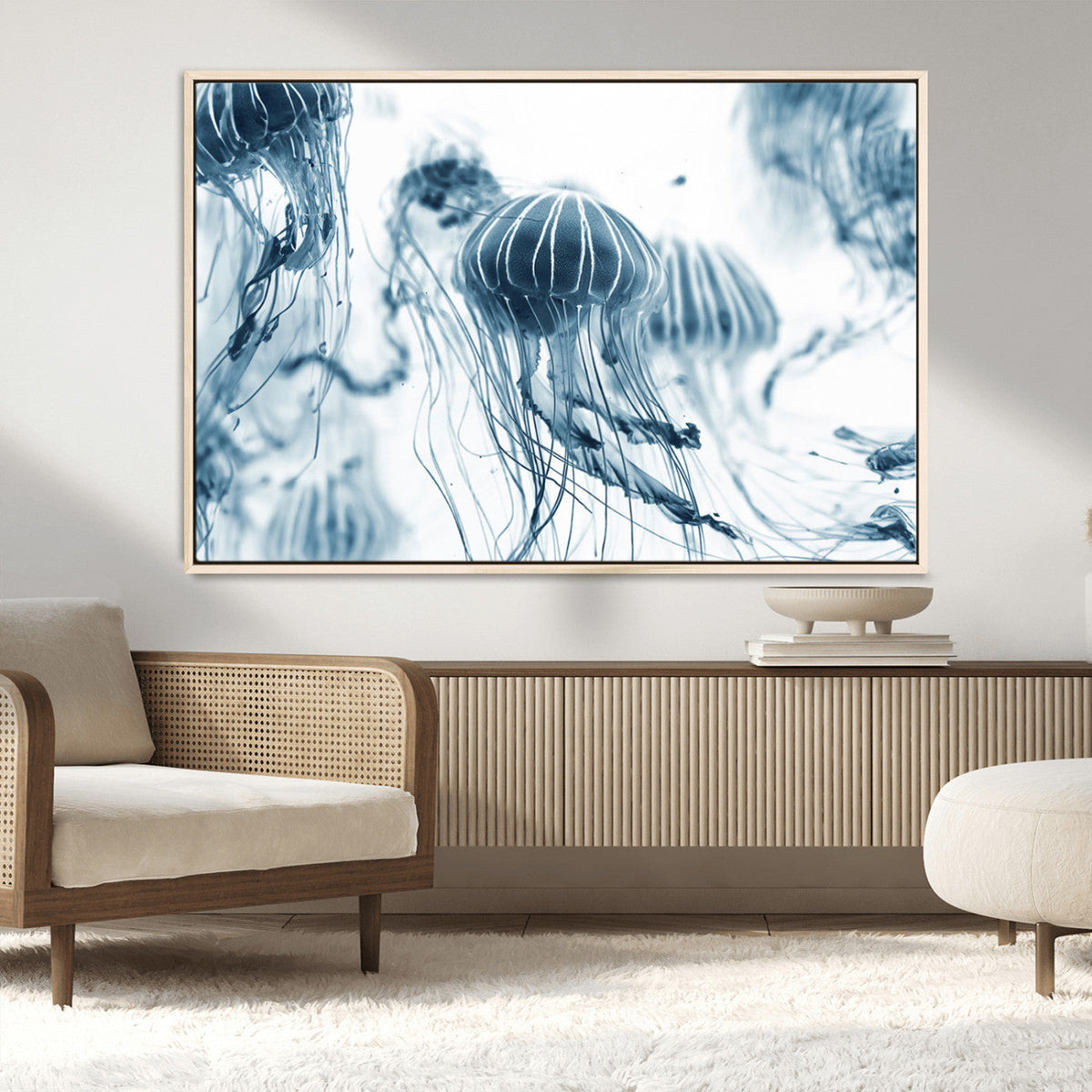 Abstract Jellyfish Canvas Print Wall Art