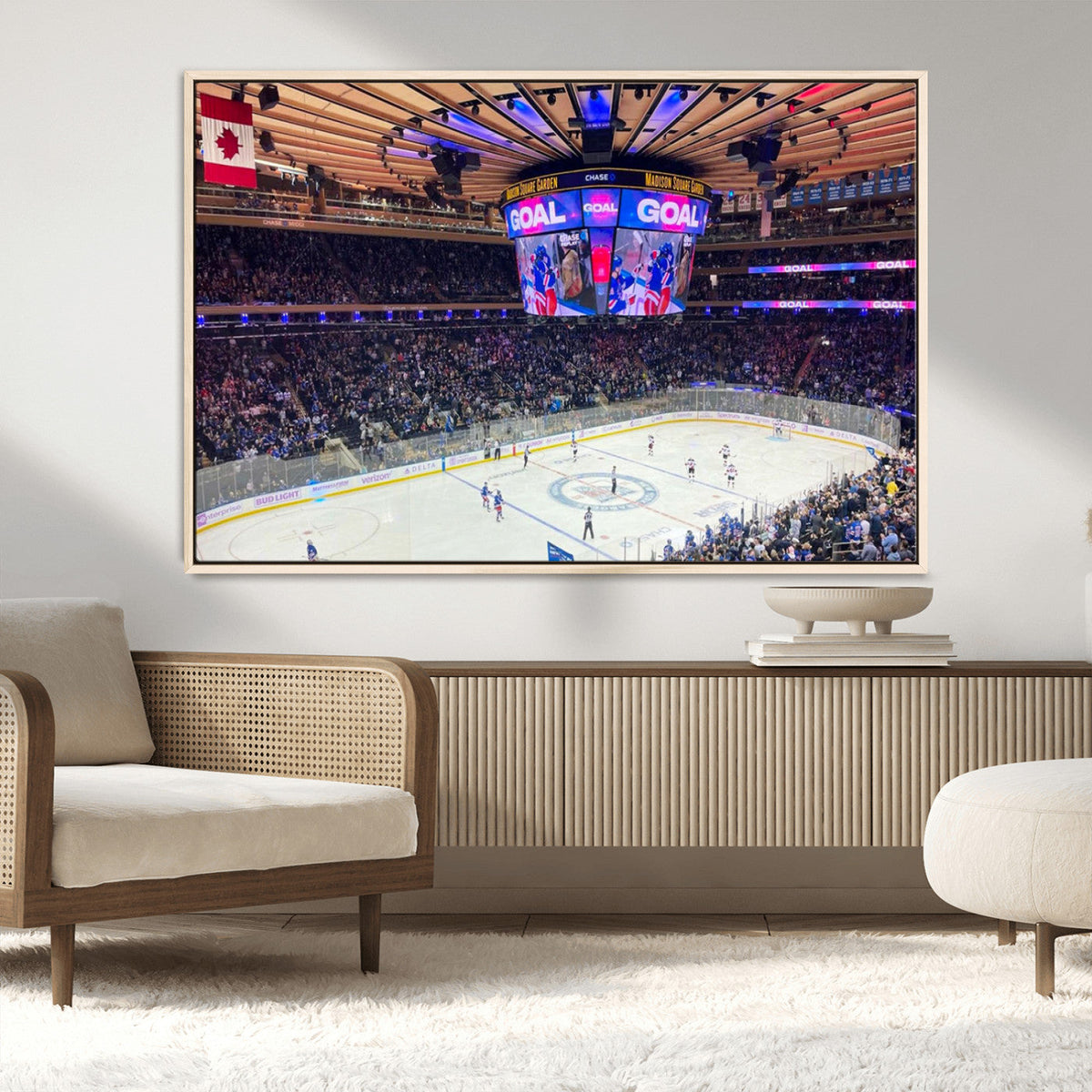Madison New York Rangers Hockey Stadium Wall Art Canvas