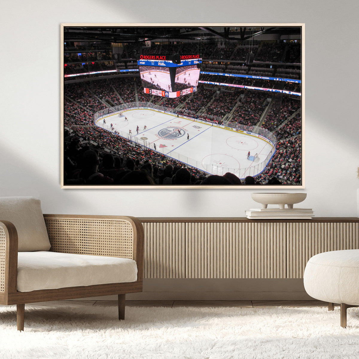 Rogers Place Edmonton Oilers Ice Hockey Stadium Wall Art,