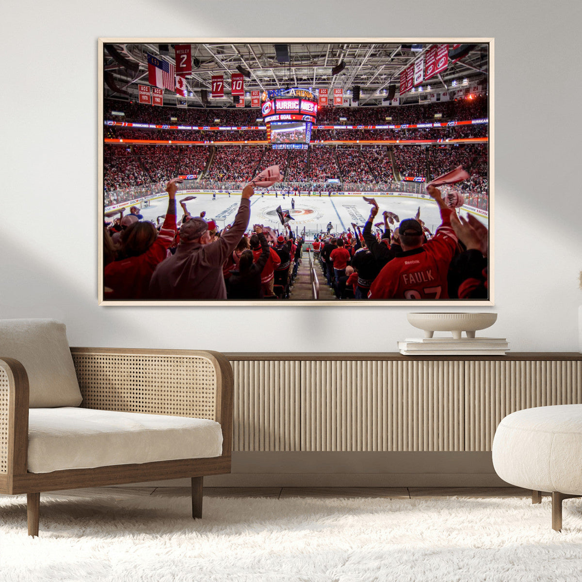 Carolina Hurricanes Ice Hockey Stadium Wall Art, Carolina