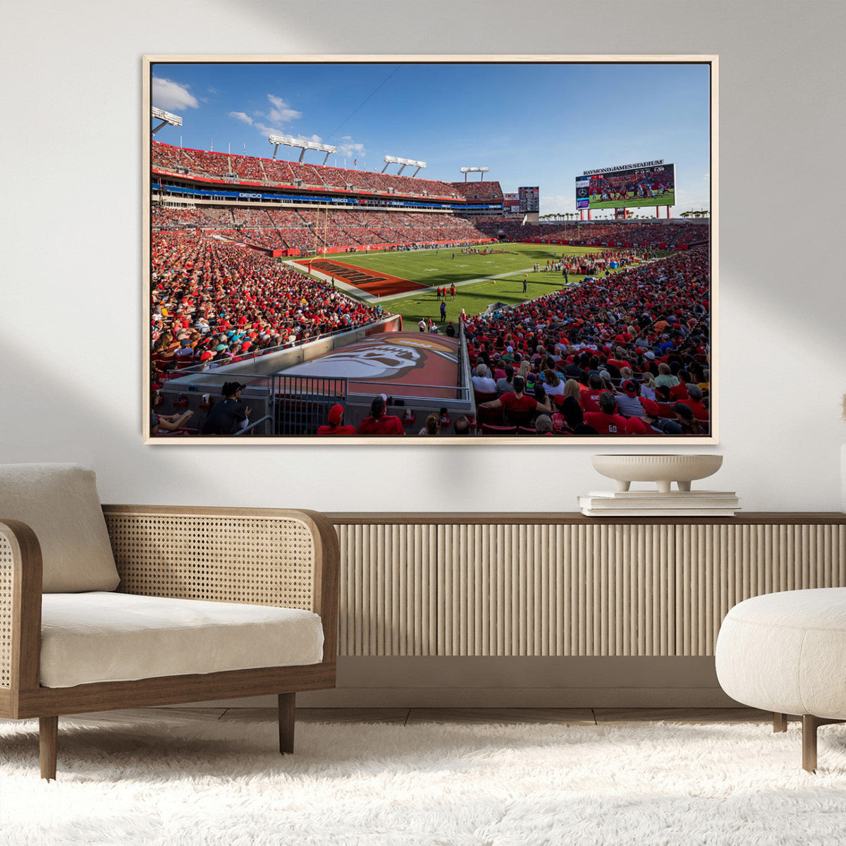 Florida Tampa Raymond James Stadium Wall Art Canvas Print -