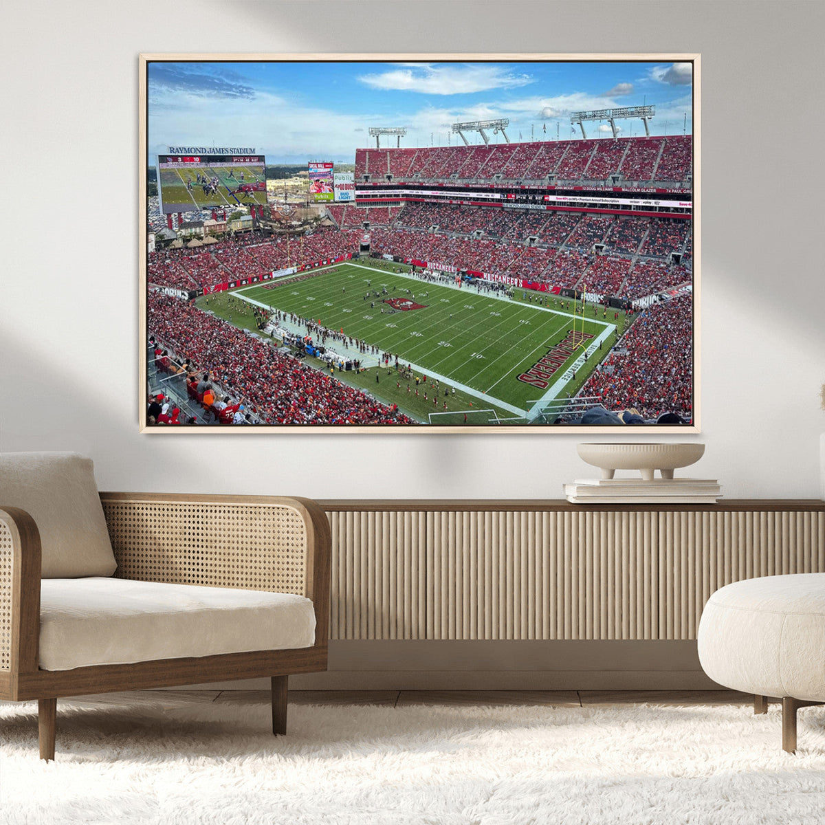 Florida Tampa Raymond James Stadium Wall Art Canvas Print -