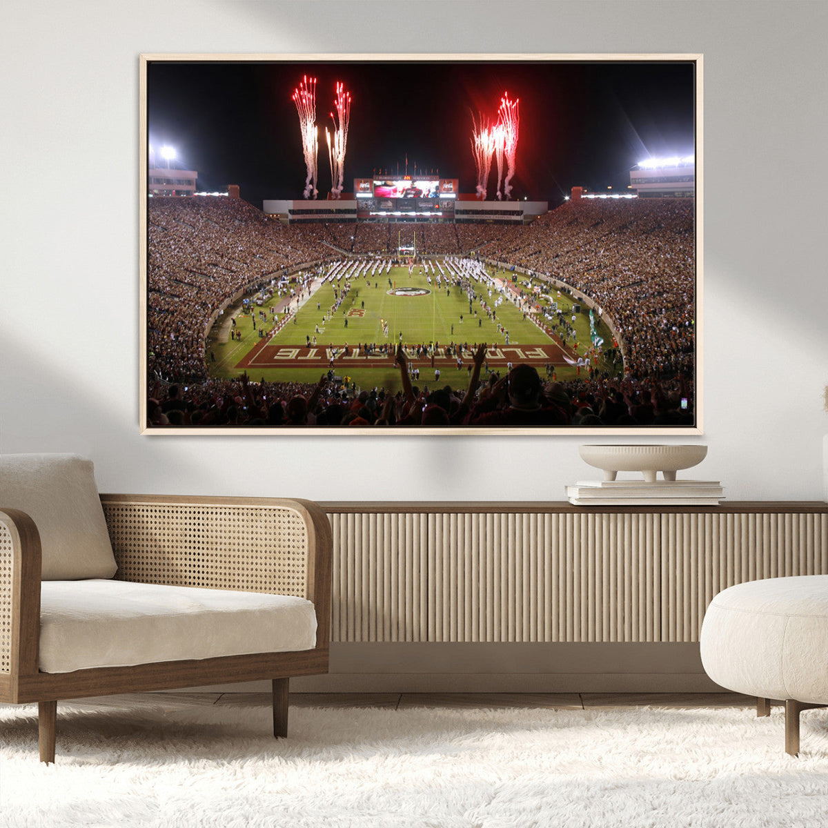 Framed Florida State Seminoles Football Team Print -