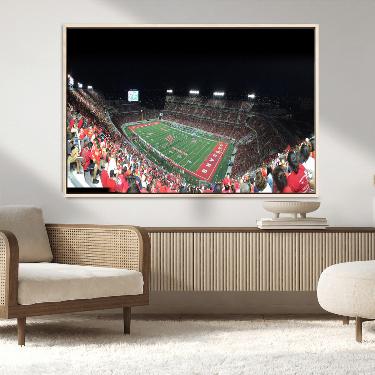 Houston Cougars Football Team Print - Houston TDECU Stadium
