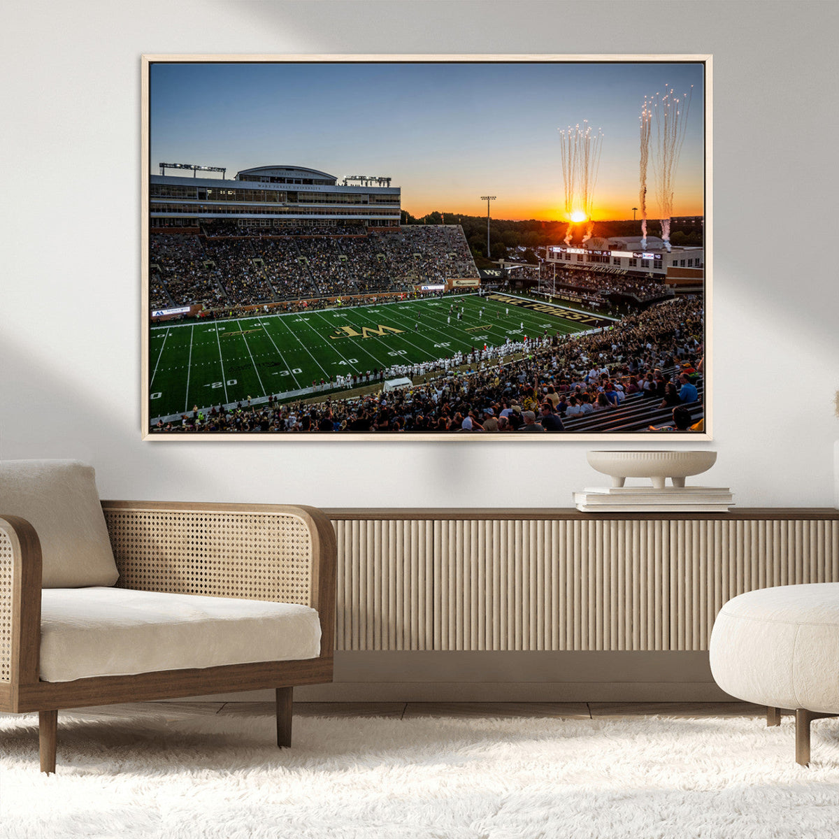Demon Deacons Football Team Print Canvas- Winston-Salem