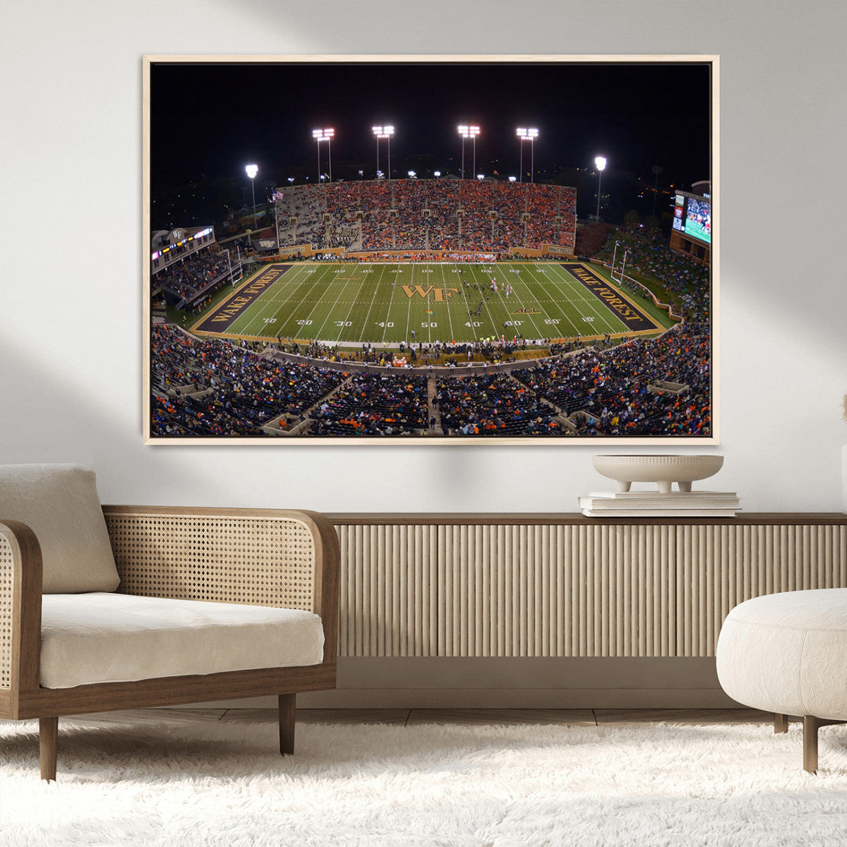 Demon Deacons Print Canvas, Football Team Print -