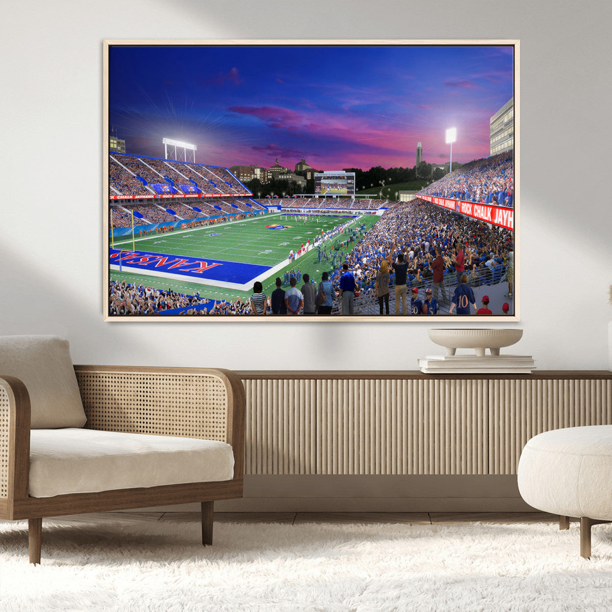 University of Kansas Jayhawks Football Team Print Canvas-