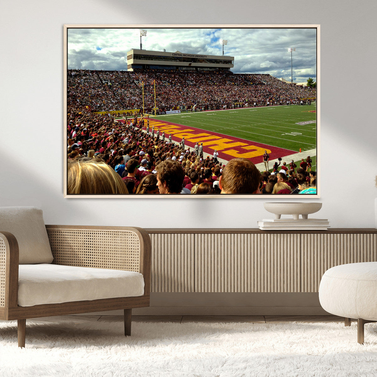 Central Michigan University Chippewas Football Team Print -