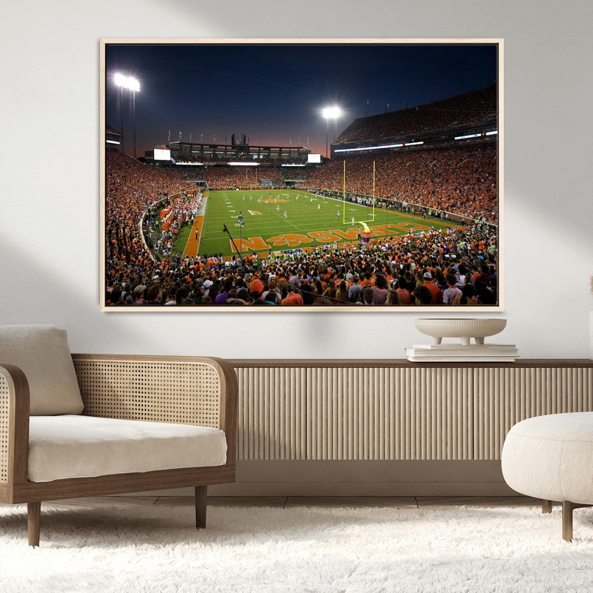 Clemson University Tigers Art Print, Football Team Print -