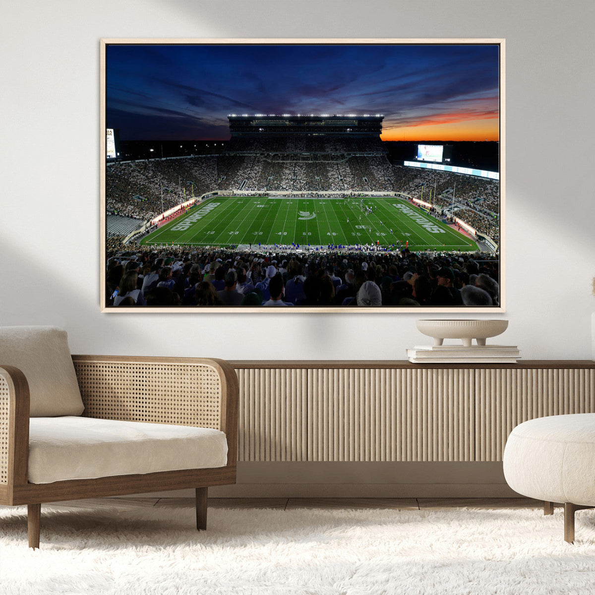 Michigan State Spartans Football Team Print - East Lansing