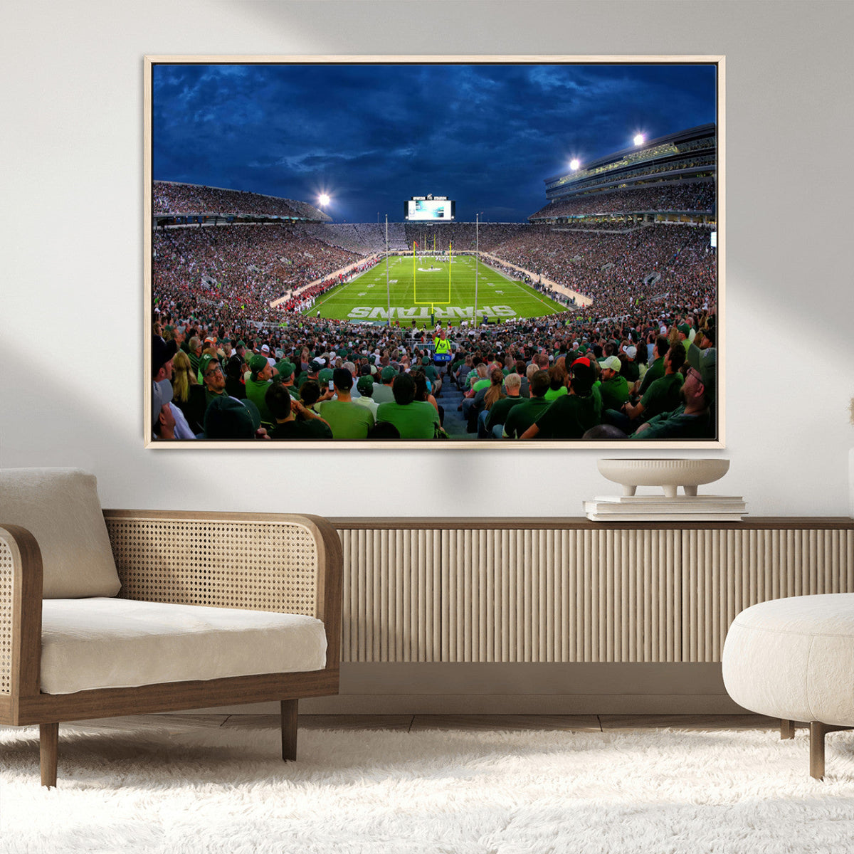 Michigan State Spartans Football Team Print - East Lansing