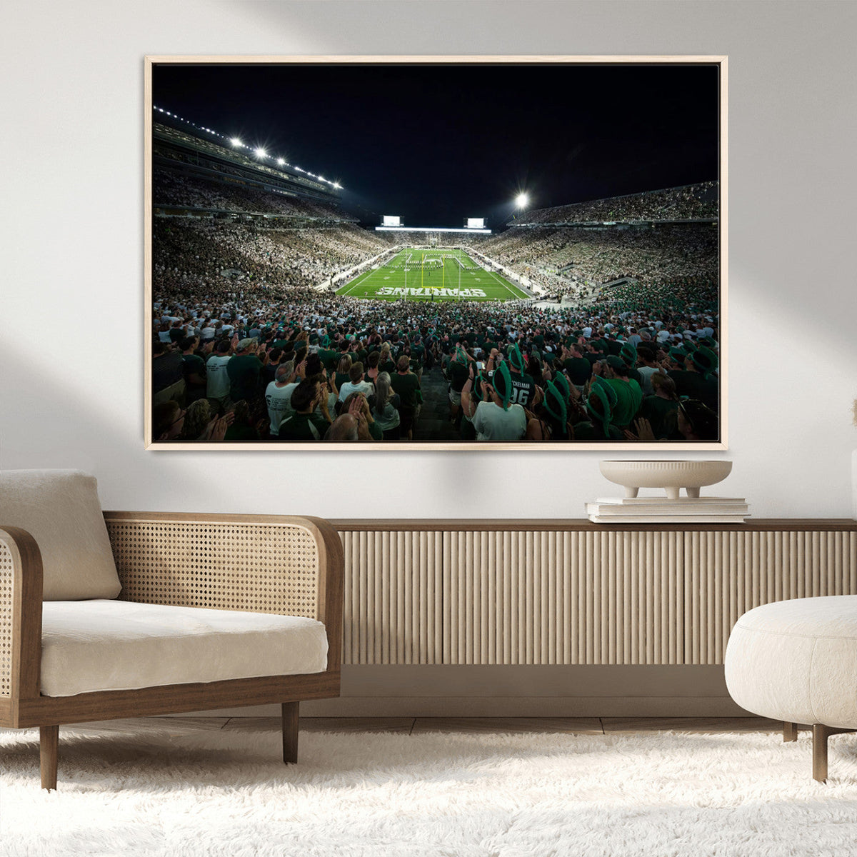 Framed Michigan State Spartans Football Team Print - East