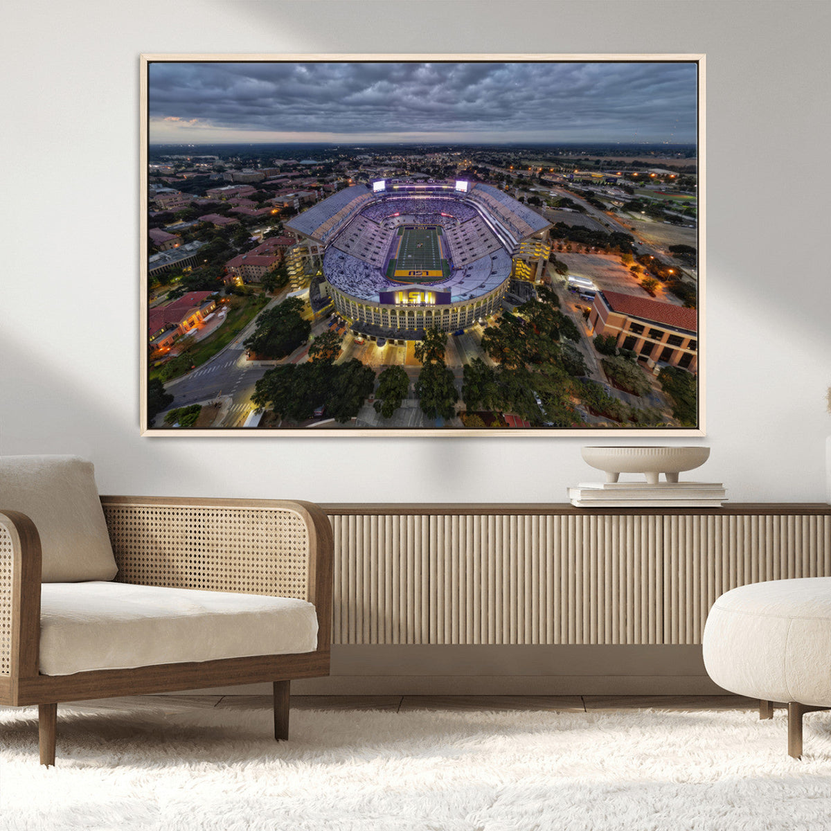 The Louisiana State University Tigers Football Team Print -