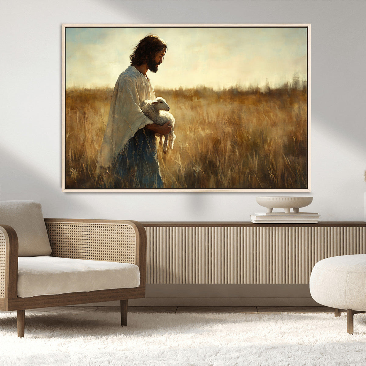 Jesus the Good Shepherd Wall Art Canvas Print -