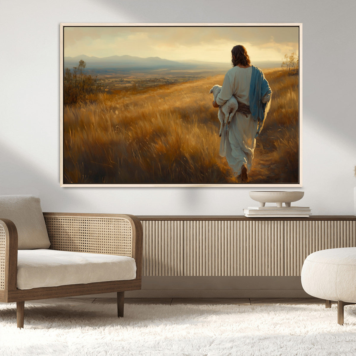 Jesus the Good Shepherd Wall Art Canvas Print -