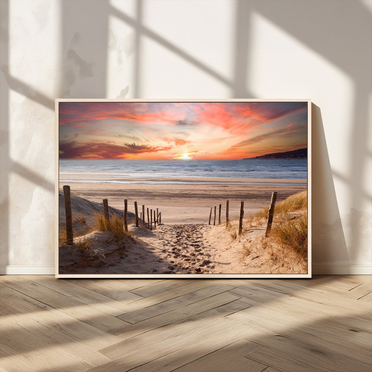 Sunset on the Sea Wall Art Canvas Print