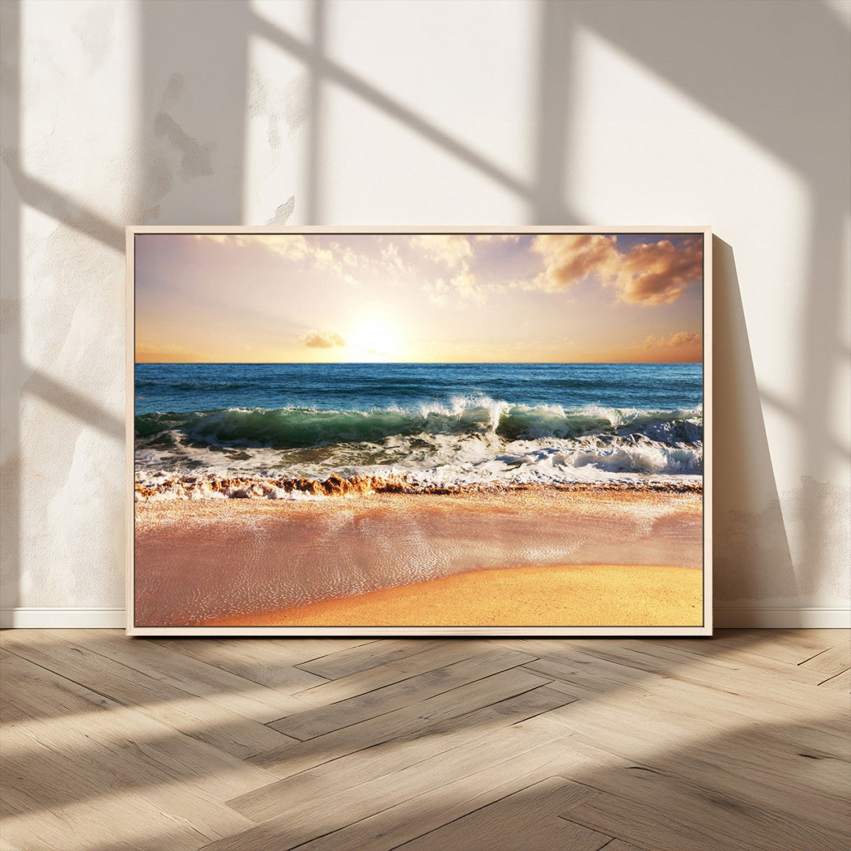 Serene Beach Path Canvas Art, Giclee Canvas Print with