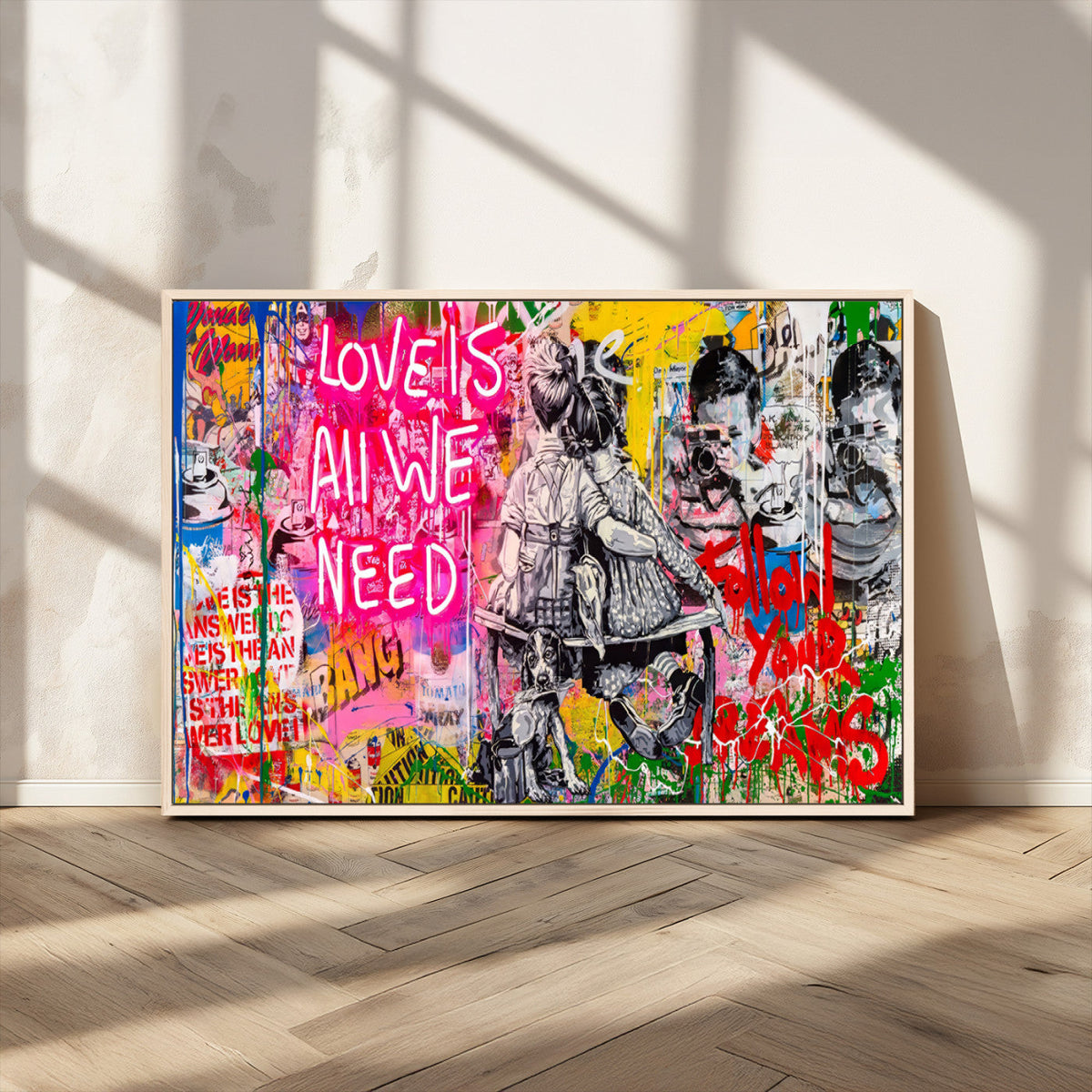 Follow Your Dreams & Love is All We Need Graffiti Street Art