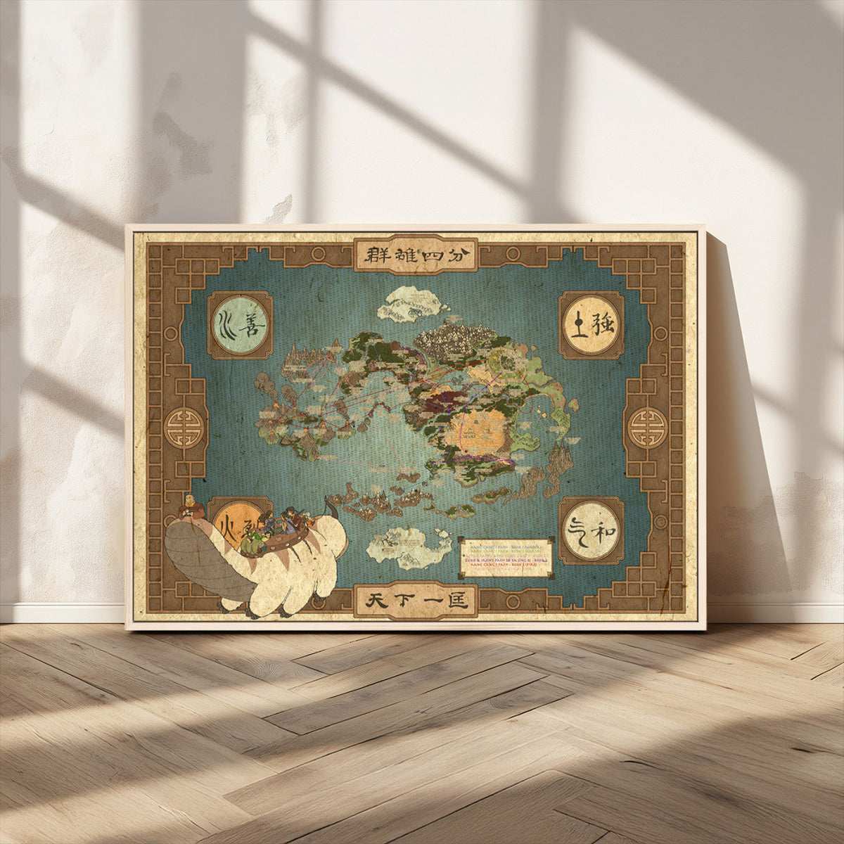 Avatar Wall Art: The Last Airbender Vintage Map - Wall Art
