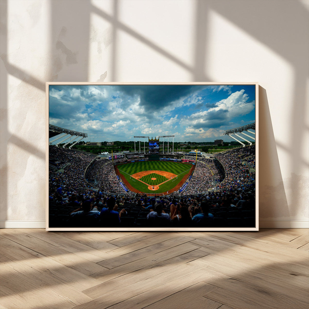 3-Panel Kauffman Stadium Wall Art Print | Large Kansas City