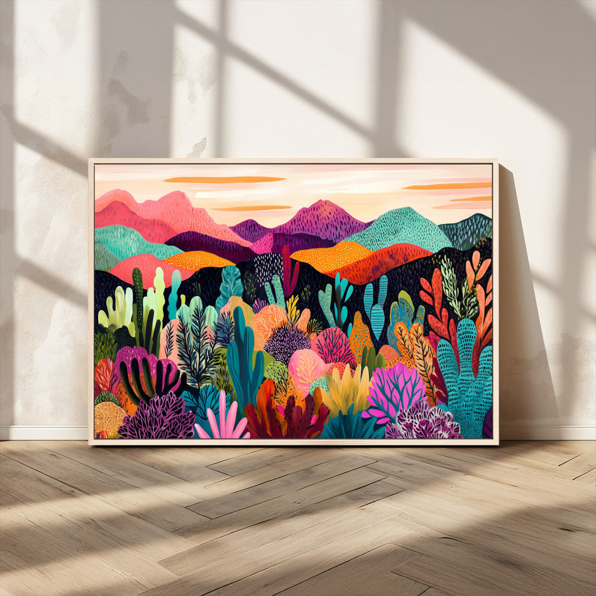 Abstract Kusama Print - Landscape Canvas Wall Art Print -