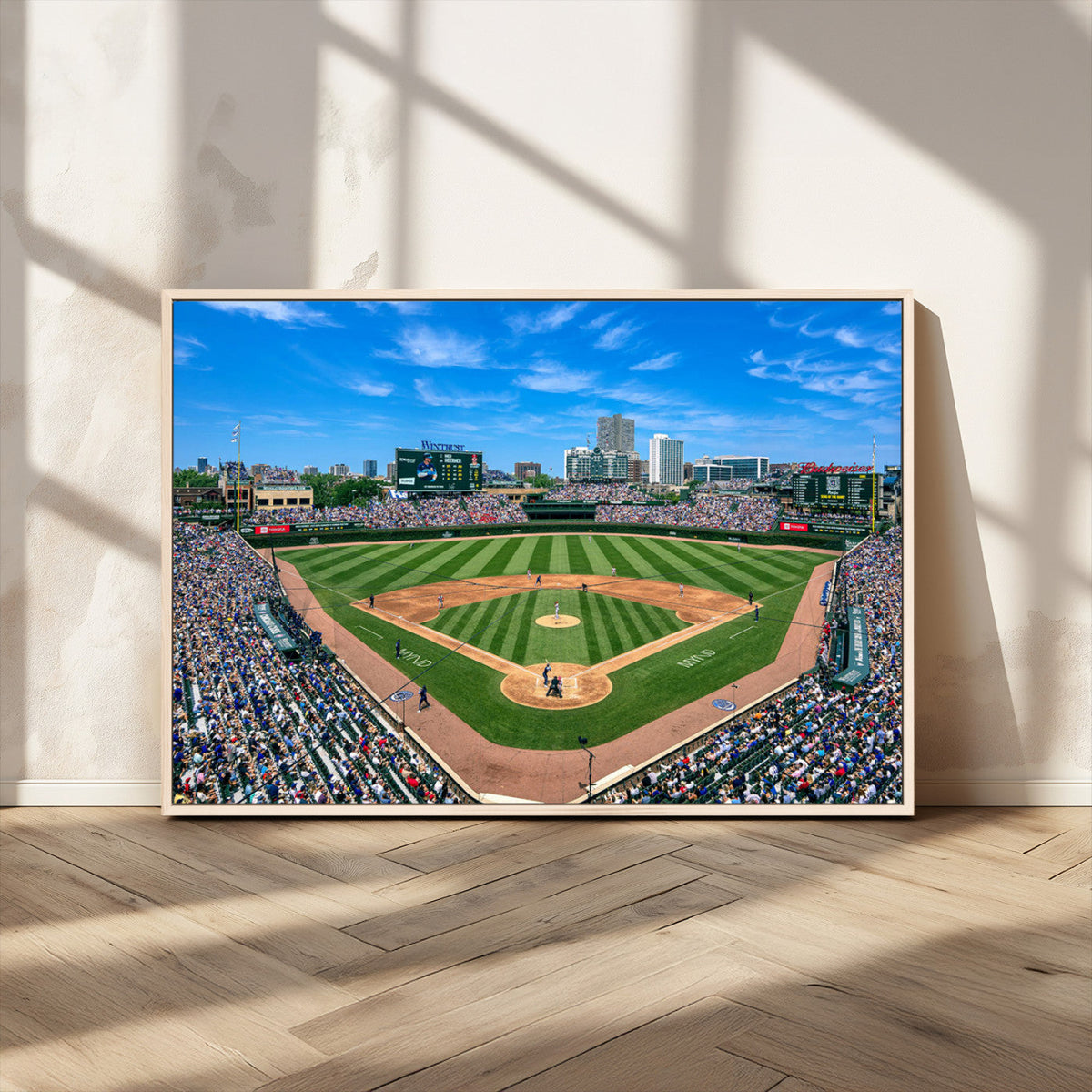 Wrigley Field Baseball Stadium Canvas Wall Art – Packed