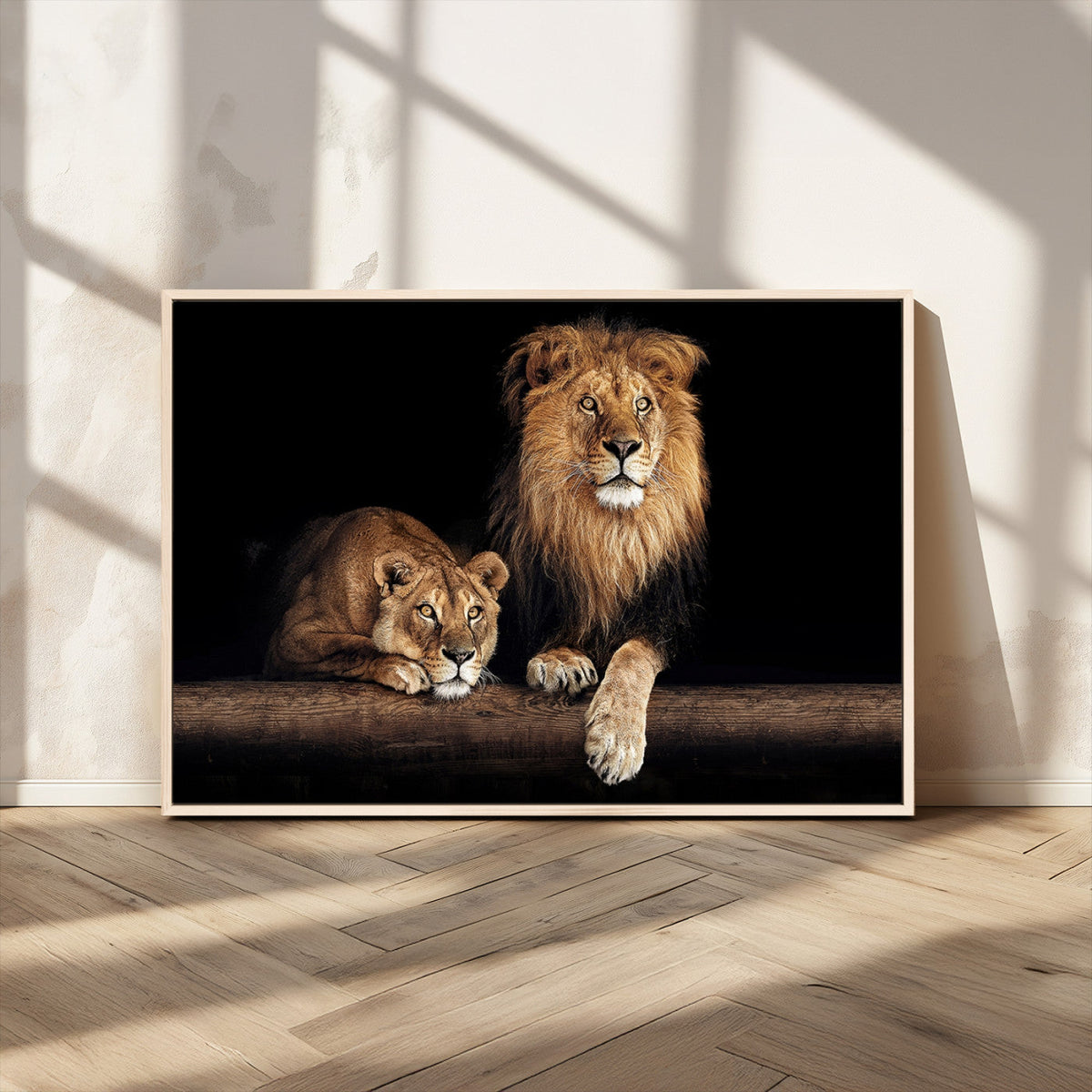 Lion Canvas Wall Art – Majestic Animal Print Artwork for