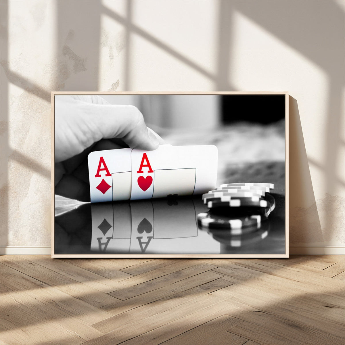 Aces Poker Art Poker Game Wall Art Canvas Print