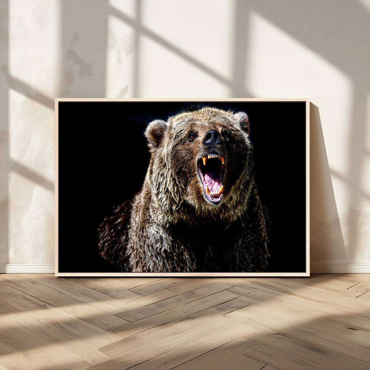 Grizzly Bear Canvas Print | Wildlife Wall Art for Cabin
