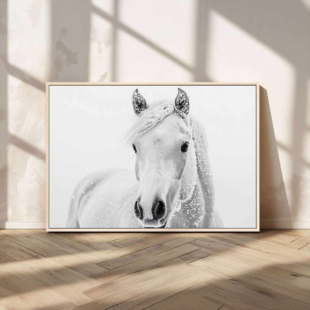 Majestic White Horse Wall Art | Ready to Hang and Framed |