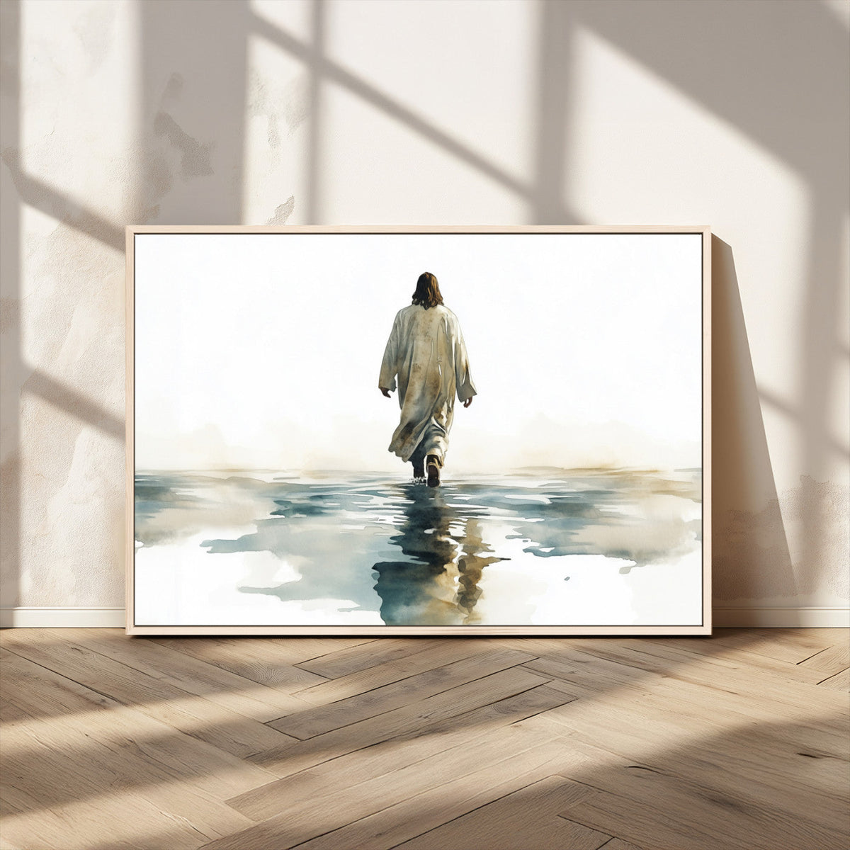 Abstract Jesus Wall Art Canvas Print, Christian Wall Art,