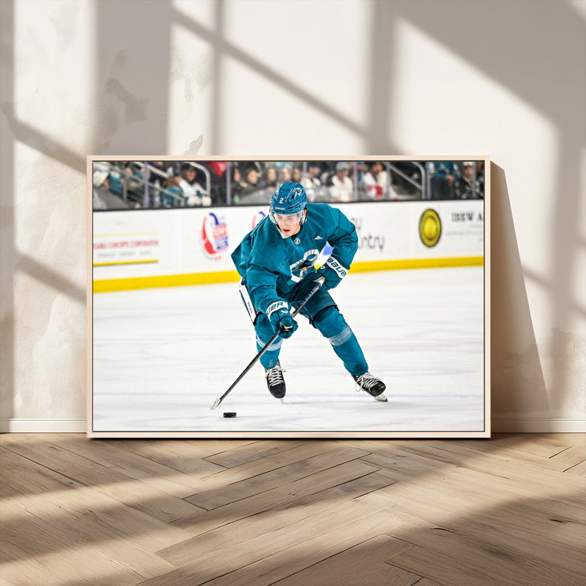 San Jose Sharks Ice Hockey Player Wall Art Canvas Print