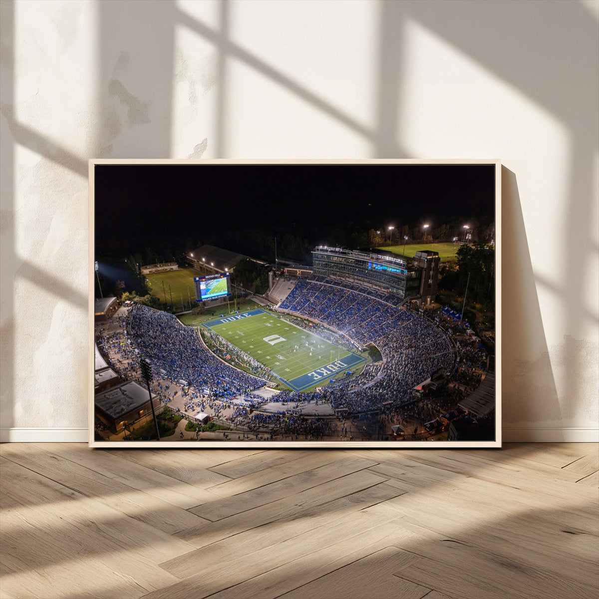 Duke University Blue Devils Football Print Canvas - Durham