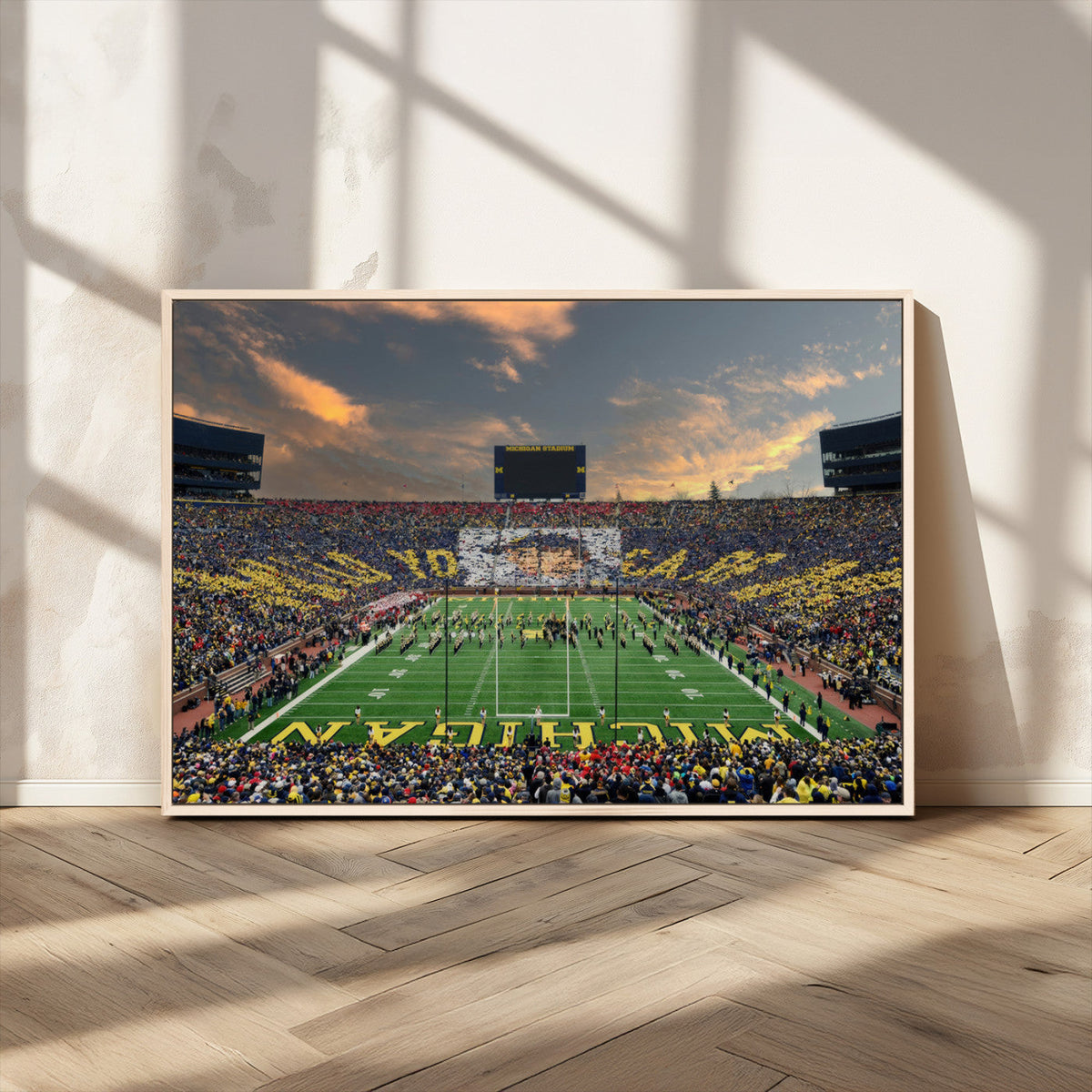 University of Michigan Wolverines Print Canvas, Football