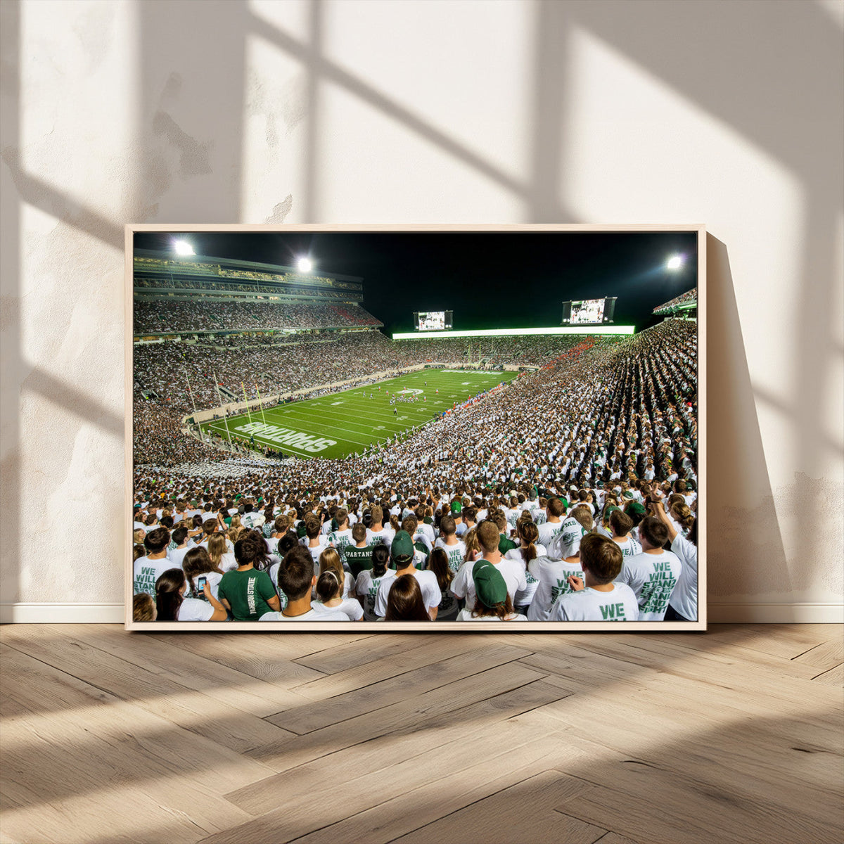 Michigan State Spartans Football Canvas Print - East Lansing