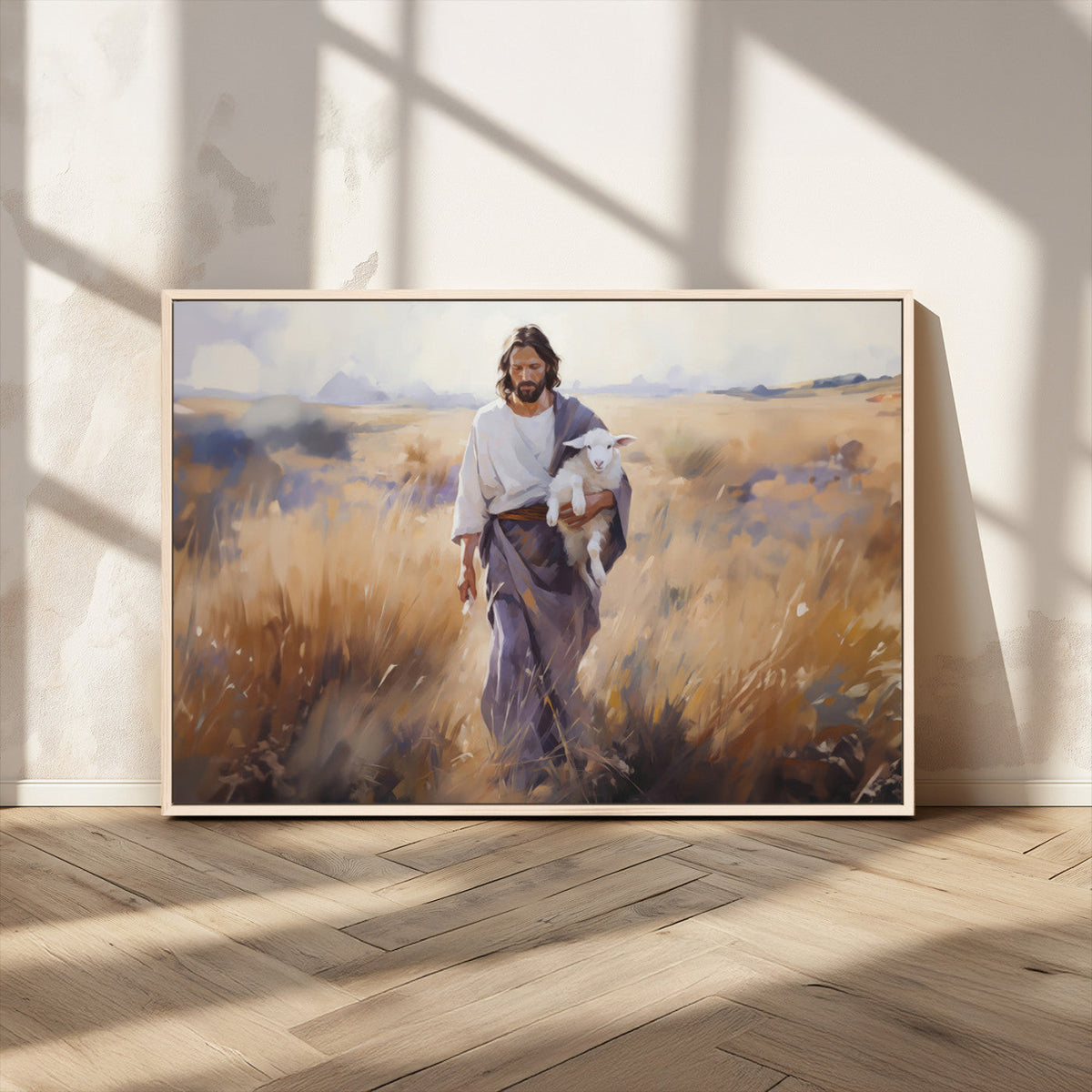 Jesus the Good Shepherd Wall Art Canvas Print - Lost Lamb