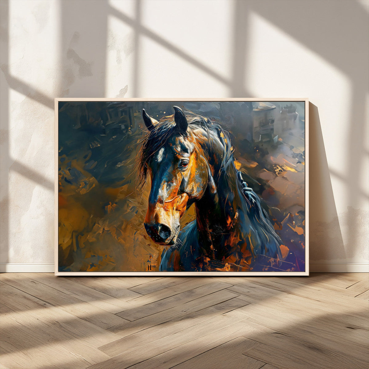 Abstract Horse Wall Art Canvas Print | Farmhouse Wall Decor