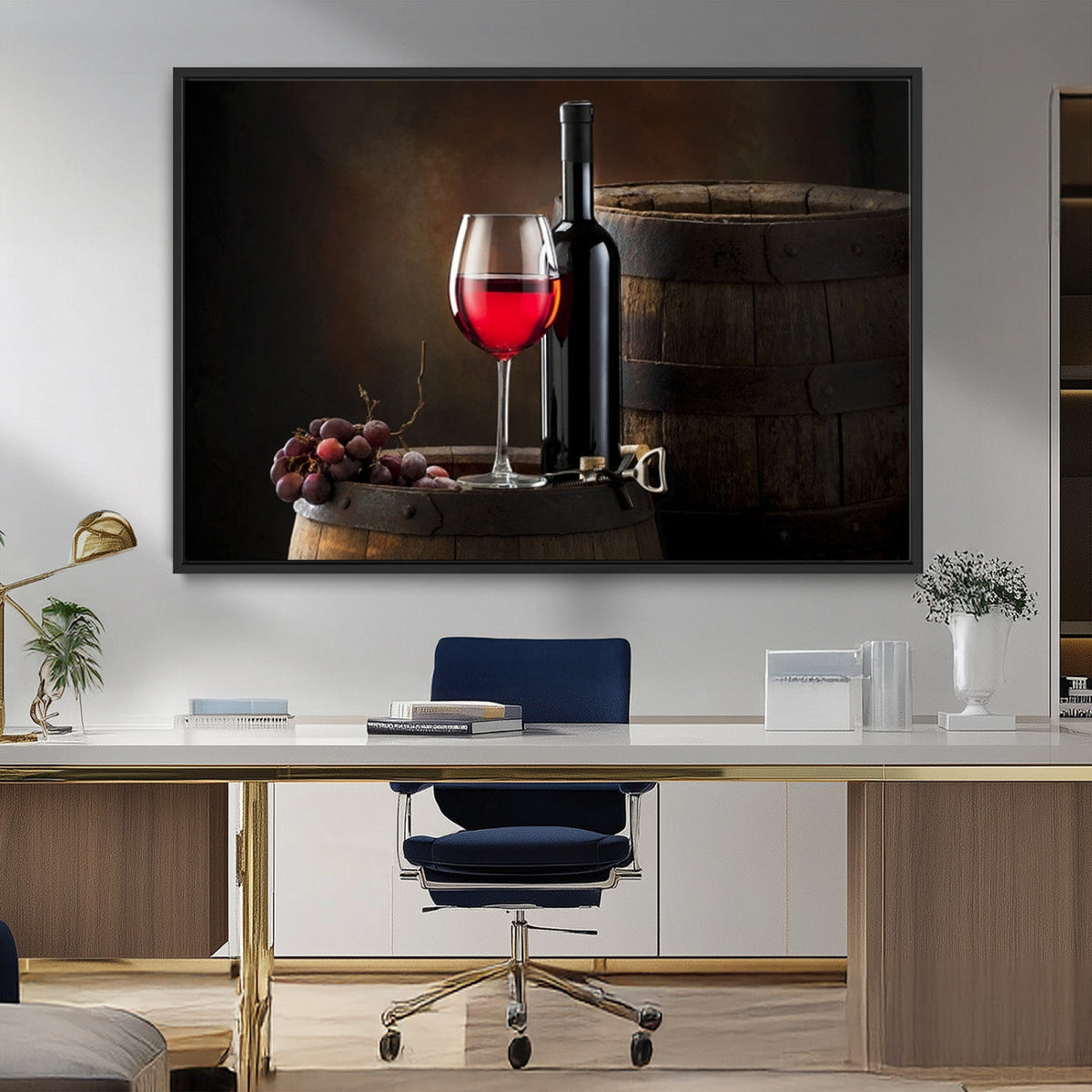 Red Wine and Bottle Canvas Print