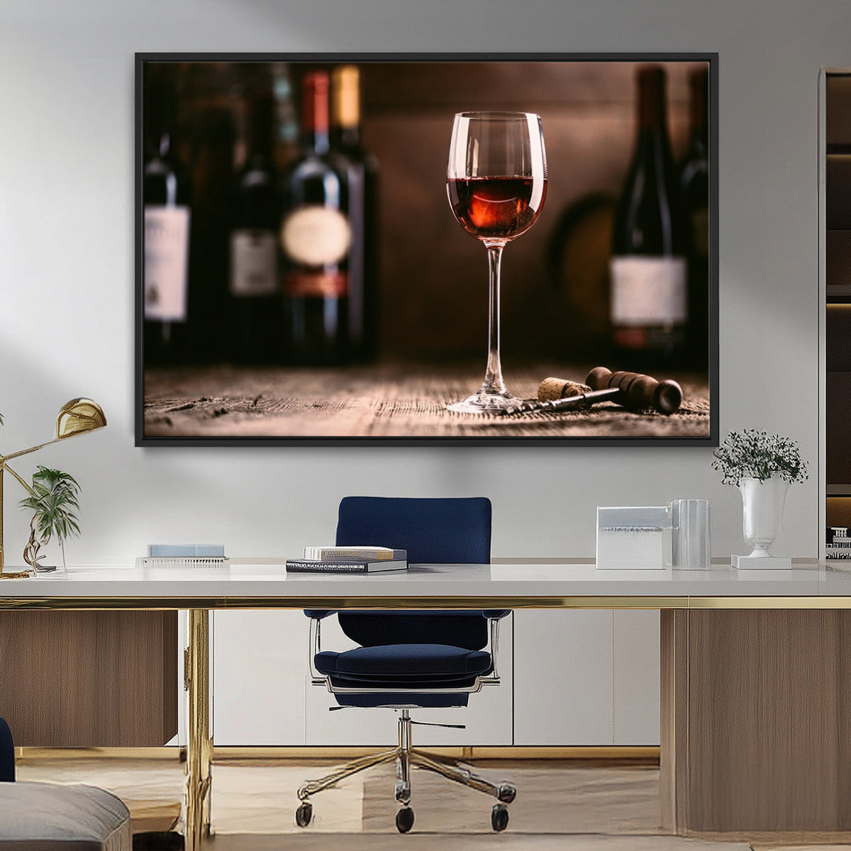 Red Wine and Bottle Canvas Print