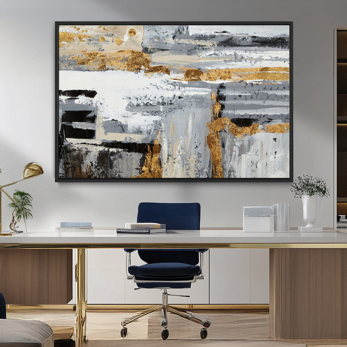 Abstract Painting Canvas Wall Art Print Paint Drip Art Brush