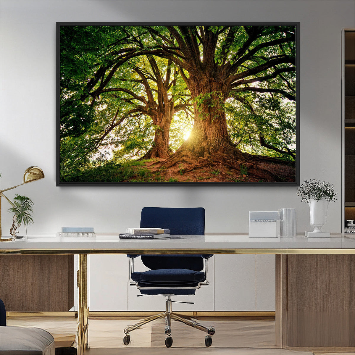 Majestic Ancient Tree Wall Art, NatureCanvas Print, Woodland