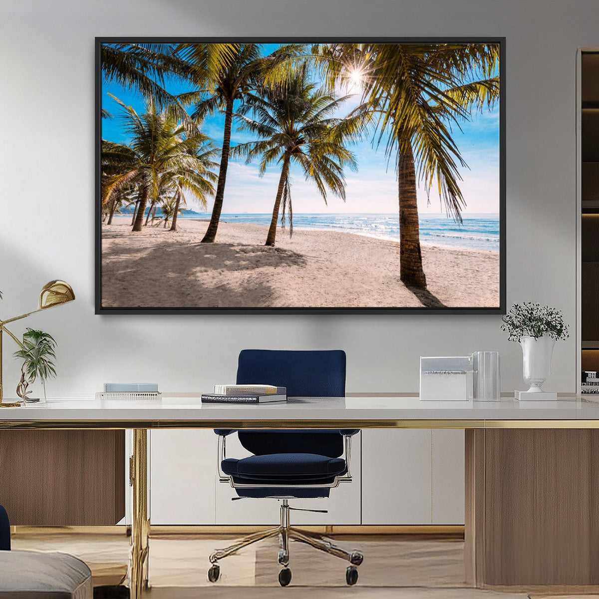 Palm Beach Tropical Island Wall Art Canvas Print