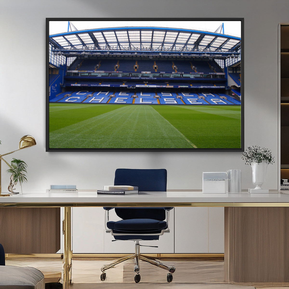 Chelsea FC Soccer Team Print - Stamford Bridge Stadium Wall