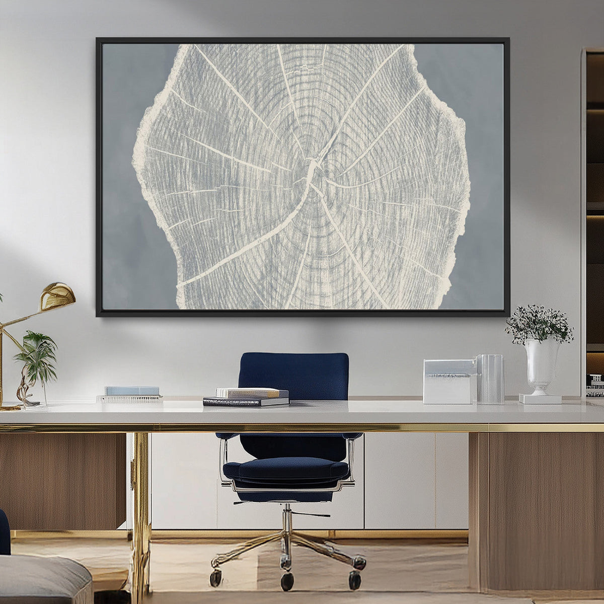 Abstract Tree Ring Wall Art Canvas Print – Nature-Inspired,